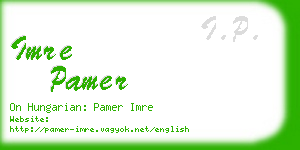 imre pamer business card